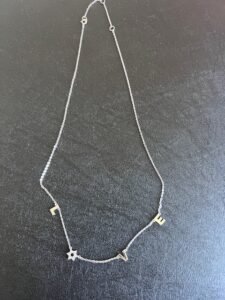 Love necklace Jewish Ahava Hebrew sterling silver Star of David