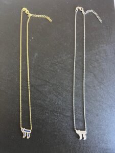 Chai necklace Jewish sterling silver gold plated - Hebrew life symbol jewelry