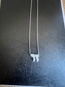 Chai CZ necklace Jewish sterling silver cubic zirconia stones Hebrew life symbol