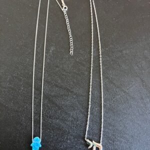 Sterling silver pendants Jewish Hamsa Chai protection life symbol adjustable chain