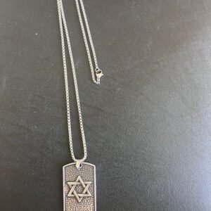 Star of David pendant Jewish stainless steel Magen David necklace chain