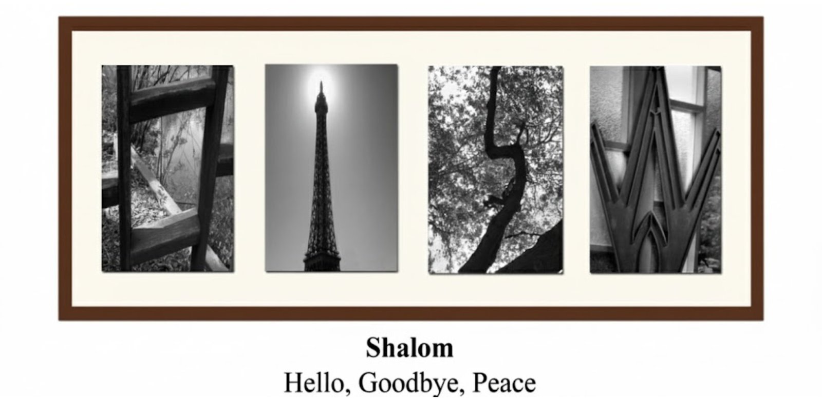 Custom Hebrew name art Shalom - personalized housewarming blessing