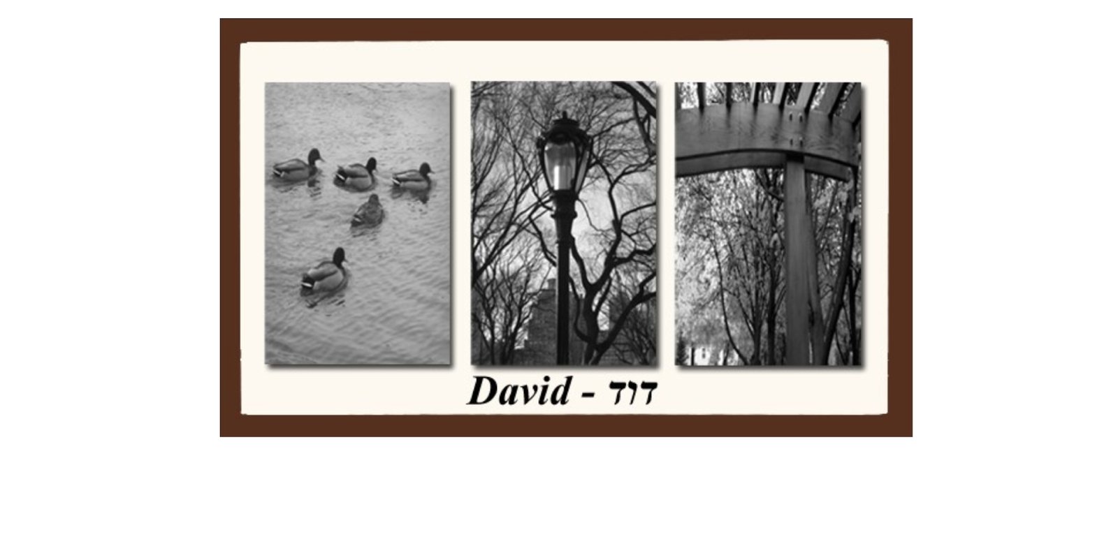 Custom Hebrew name art David - personalized bar mitzvah gift